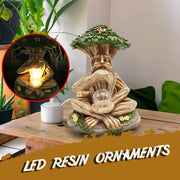 Garden Decoration LED Resin Ornament Sculptures Green Interesting Indoo