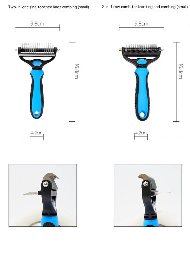 Pet Hair Unknotting Comb Thin Comb Two-in-one Beauty Products