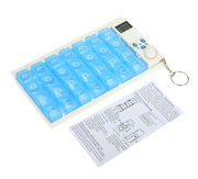 7 days 28 grid intelligent electronic timing kit portable travel sub-package plastic drug storage box medication timer