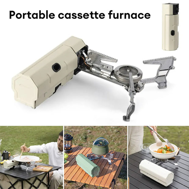 Camping Gas Stove Portable Folding Cassette Stove Outdoor