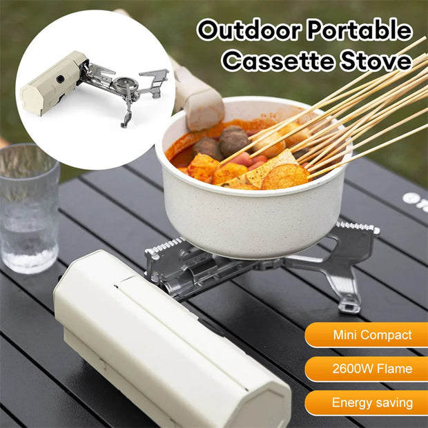 Camping Gas Stove Portable Folding Cassette Stove Outdoor