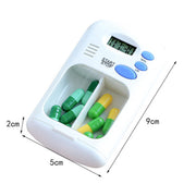 Mini Portable Pill Reminder Drug Alarm Timer Electronic Box Organizer LED Display Alarm Clock Remind Small First Aid Kit