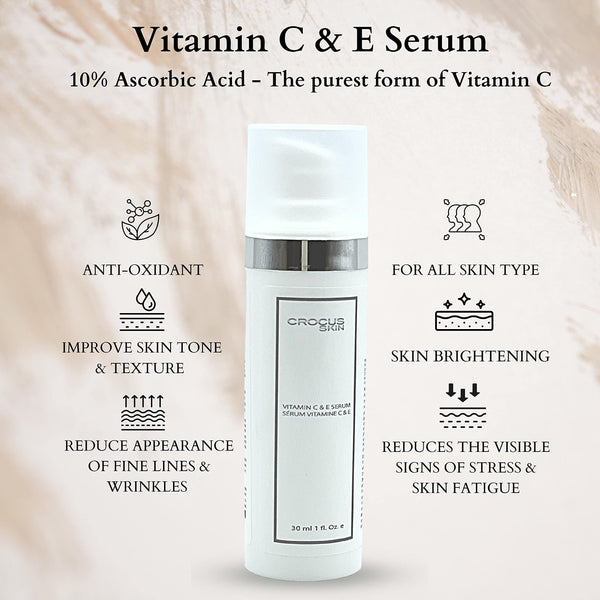 CROCUS SKIN Vitamin C & E Serum for face